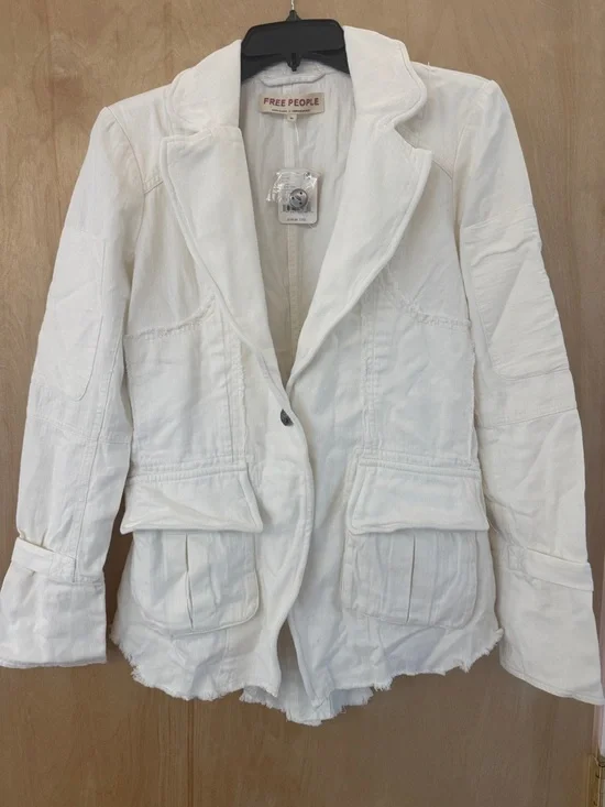 Free People Cotton Asymmetrical-Hem Harlow Blazer - Picture 6 of 16